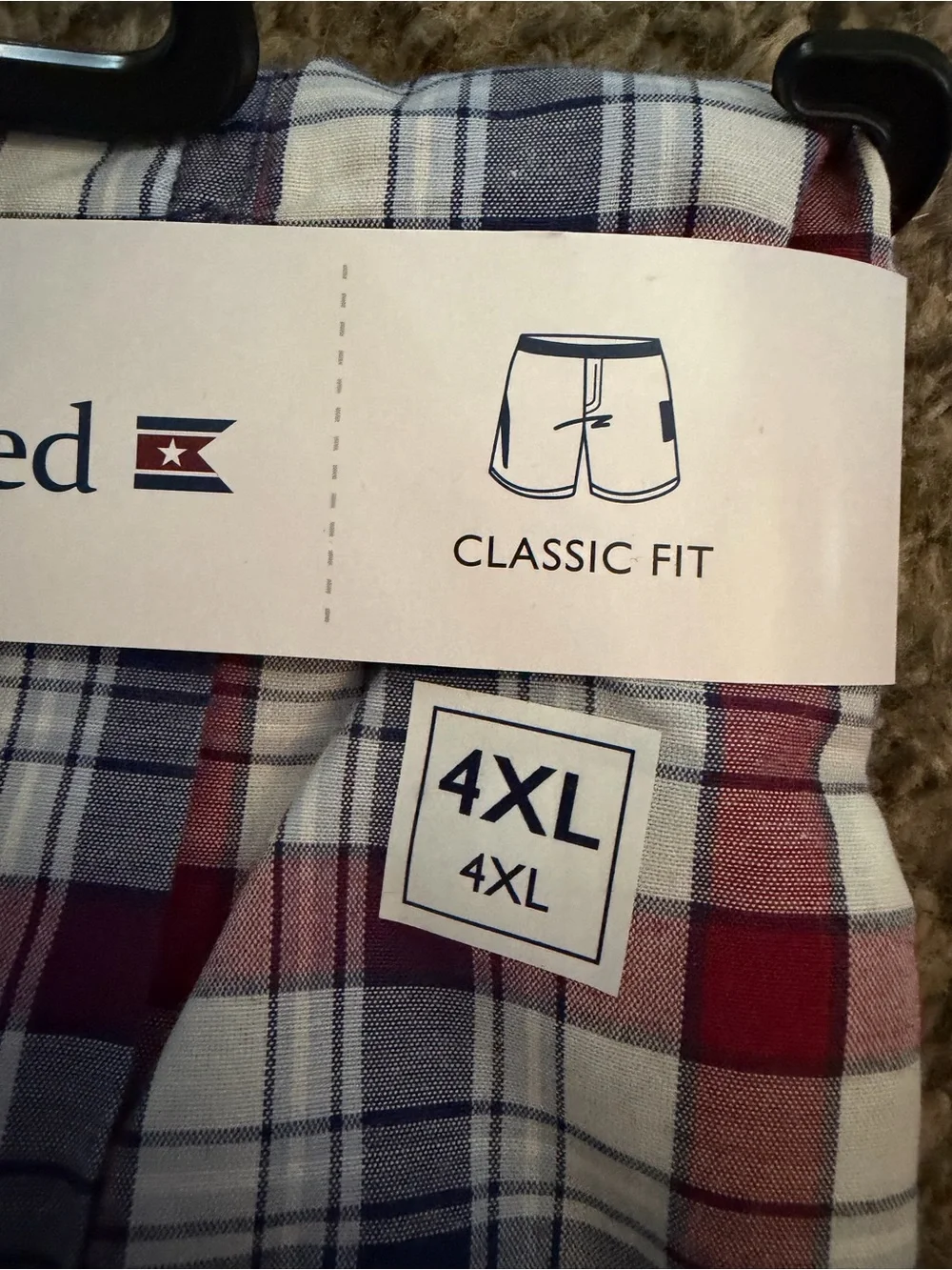 Saddlebred Kids Red Fishing-Print Pajama Pants with Plaid Mix